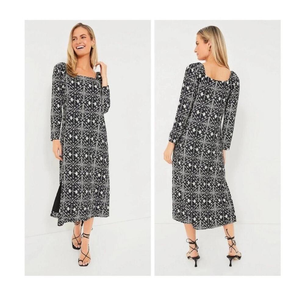 Tuckernuck Hyacinth House Sabrina Square Neck Midi Dress NWT Extra Small XS